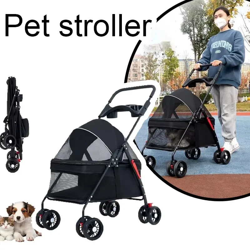 Pet Stroller Dogs Cats Teddy Bear Baby Stroller Small Light and Foldable Suitable 1005008669344944