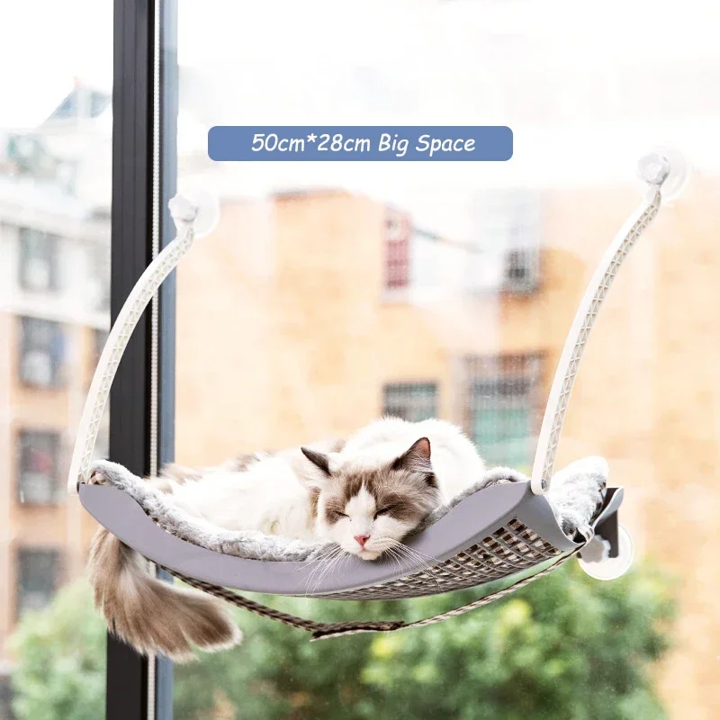 Cat Hammock Bed Comfortable Removable Arctic Fleece Sunbathe Cushion with Suction Cup for Balcony 1005008671640419