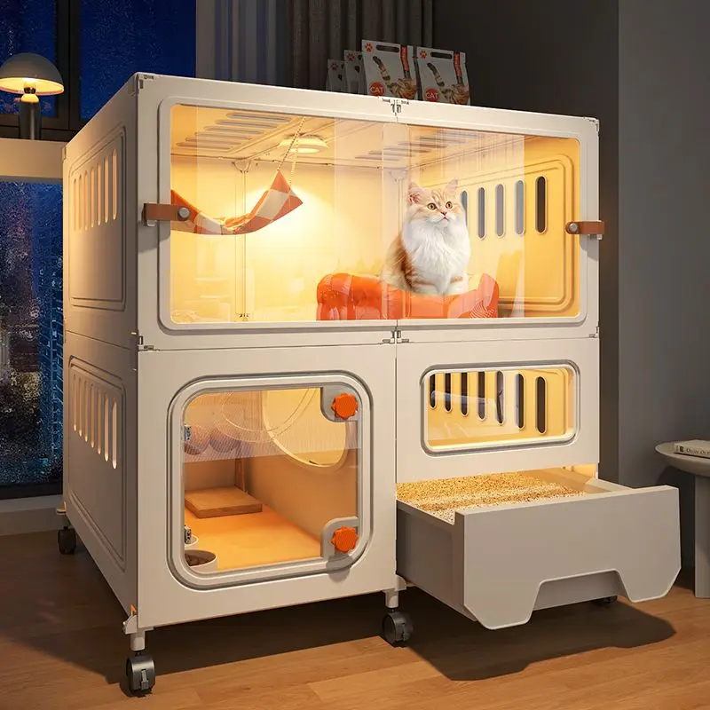 Cat Villa Pulley Design Cat Cage Outdoor Large Space Easy Install Cat's House Shelves Firm 1005008675338847