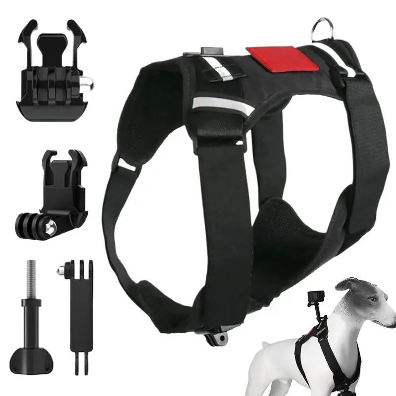 Dog Harness for Camera Soft Adjustable Vest Pet Chest and Back Fixation with Mounting Base Small 1005008675599264
