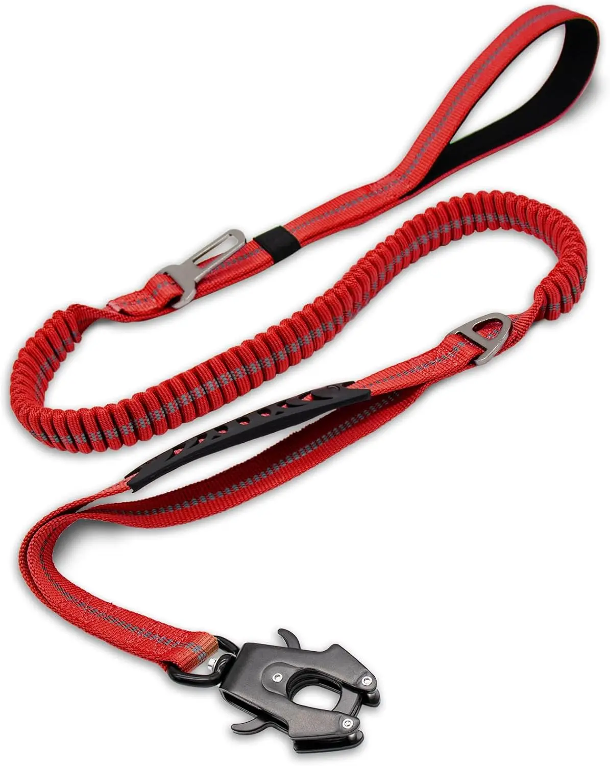 Tactical Dog Leash Heavy Duty, 4-6FT Shock Absorbing Bungee Lead with 2 Padded Handle 1005008676751566