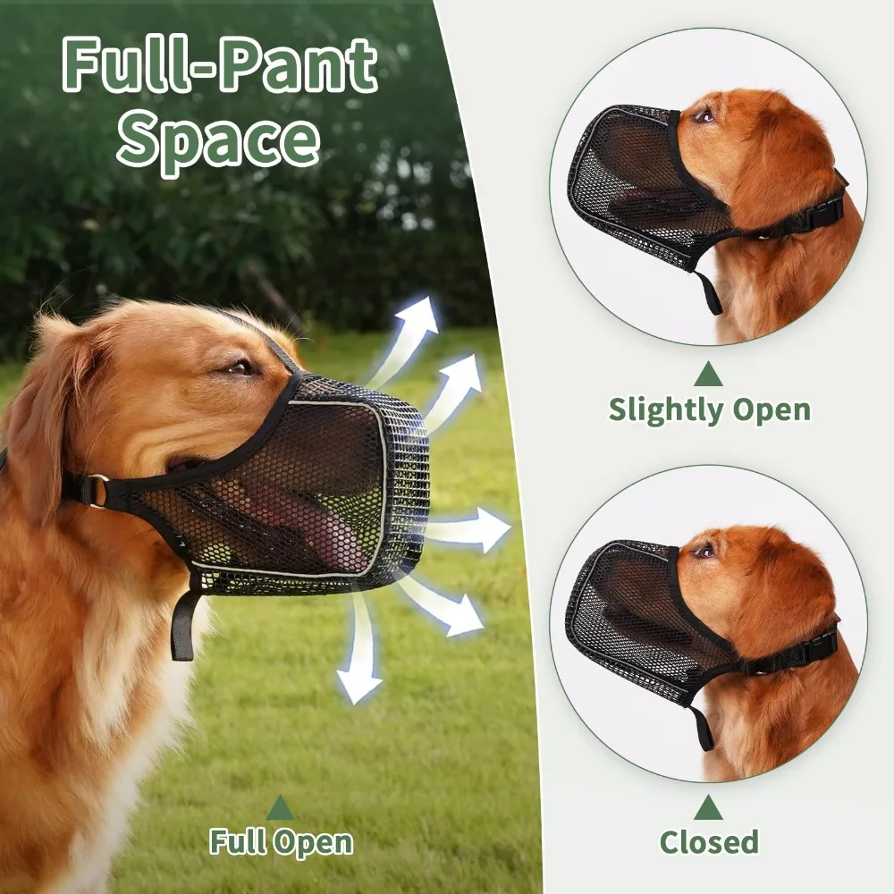Soft Dog Muzzle for Small Large Dogs Mask Anti Biting Chewing Licking Breathable No Bark Mesh 1005008676955530