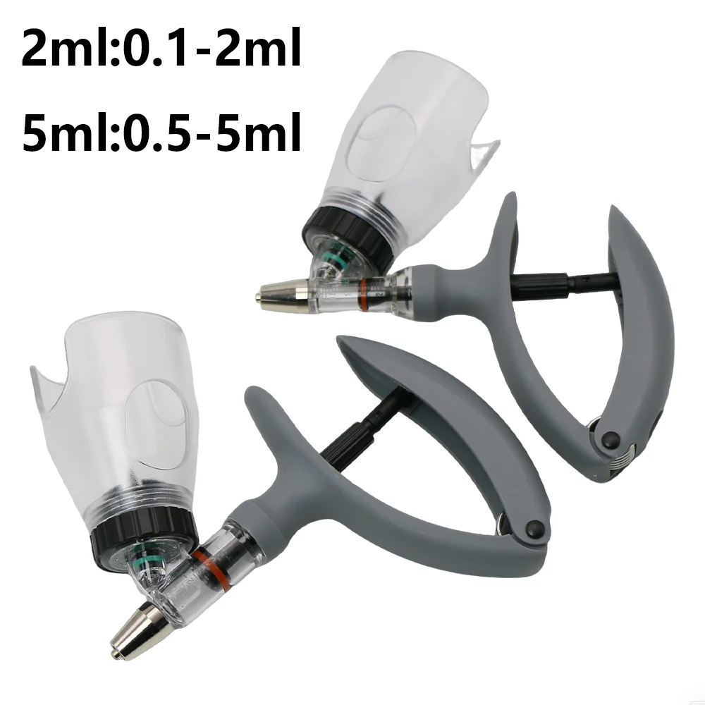 2/5ml Poultry Automatic Syringe with Vaccine Bottle Livestock Continuous Injector Pet (1 Pc) 1005008682371321
