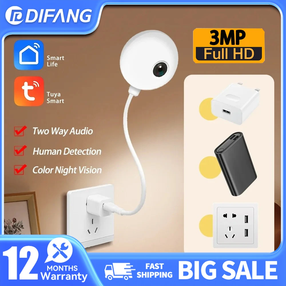 Mini Wifi Camera USB Webcam HD Home Security Camera IP Network Camera Human Detection 2 Way Talk 1005008685043198