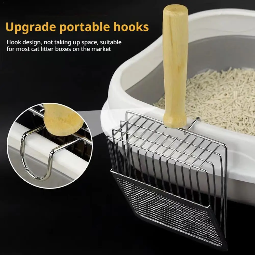 Pet Cleaning Tool Metal Steel Cat Litter Scoop Steel Handle Pet Poop Shovel 1005008685339521