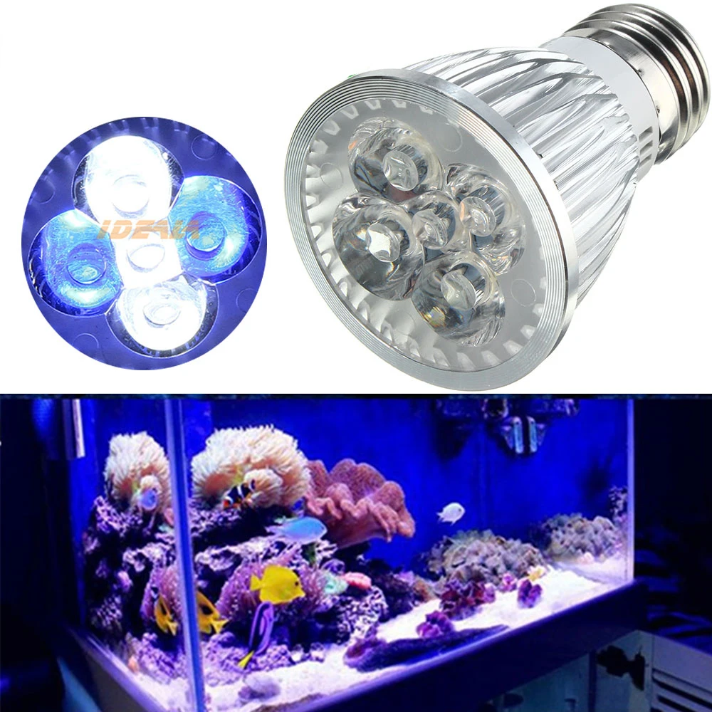 LED Aquarium Light, 3 Blue & 2 White Leds, Fish Tank Landscape Spotlight (15W) 1005008704961263