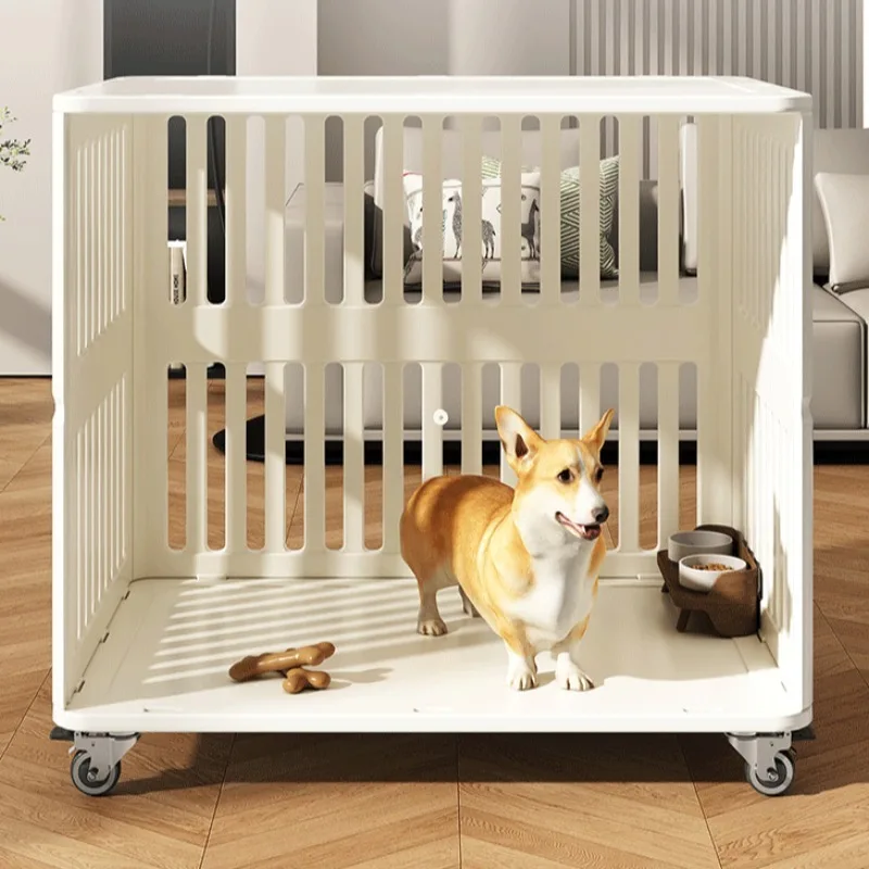 Indoor Dog House Large Space Pet Cage Noiseless Universal Wheel Transparent Dogs Villa Kennel 1005008707006693