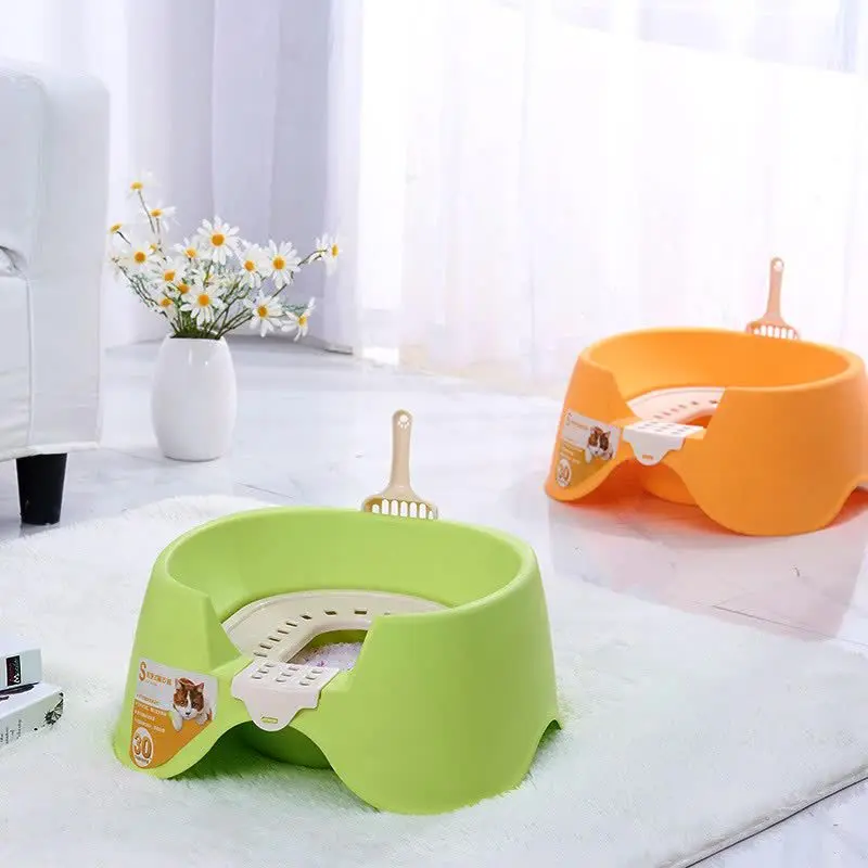 Cat Squat Toilet, Super Large Cat Litter Box, Semi Closed Open Cat Toilet, Splash Proof 1005008713107974