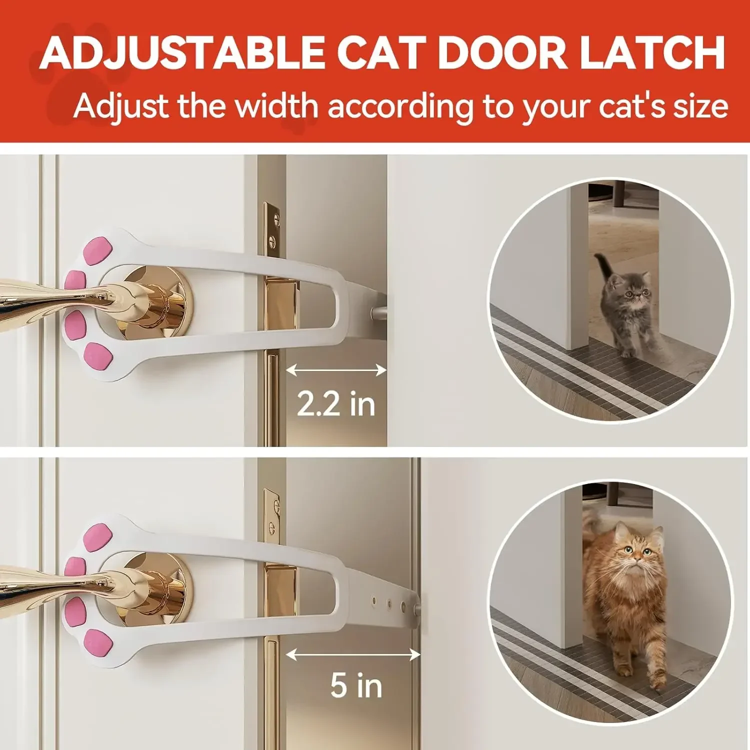 Cat Door Holder Latch Adjustable Dog Door Stopper Elastic Gate Lock Flex Latch Strap Keep Dog Out 1005008713237328