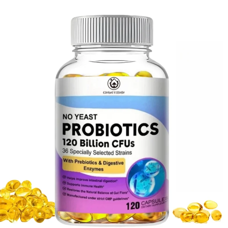 Probiotics 120 Billions Cfu with 36 Strains Prebiotics Digestive Enzymes for Digestion & Immune 1005008717589152
