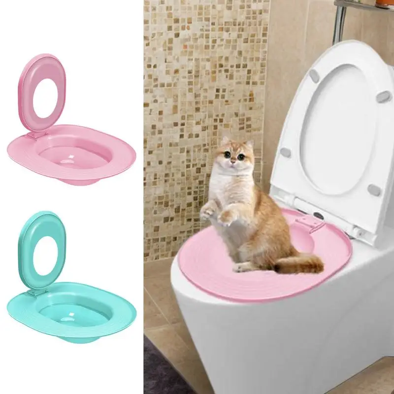 Cat Toilet Training Kit Reusable Rinal Seat Potty Litter Box Trainer Pet Potty Training Seat Pet 1005008723290407