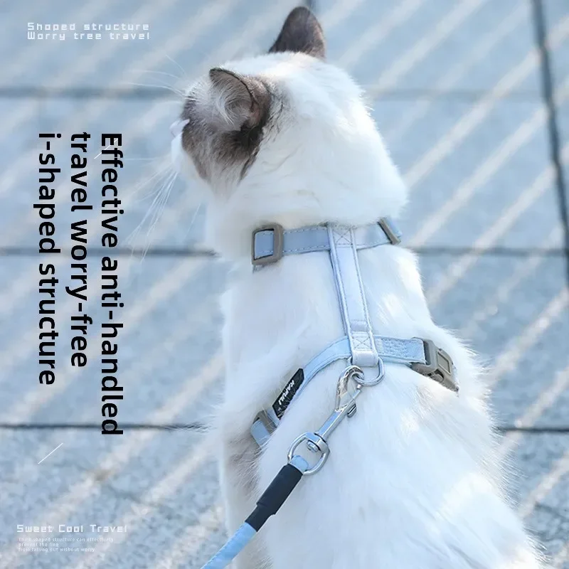 Cat Harness and Leash Set Adjustable Escape Proof Soft Vest Kitten Harness for Outdoor Walking Pet 1005008724081600