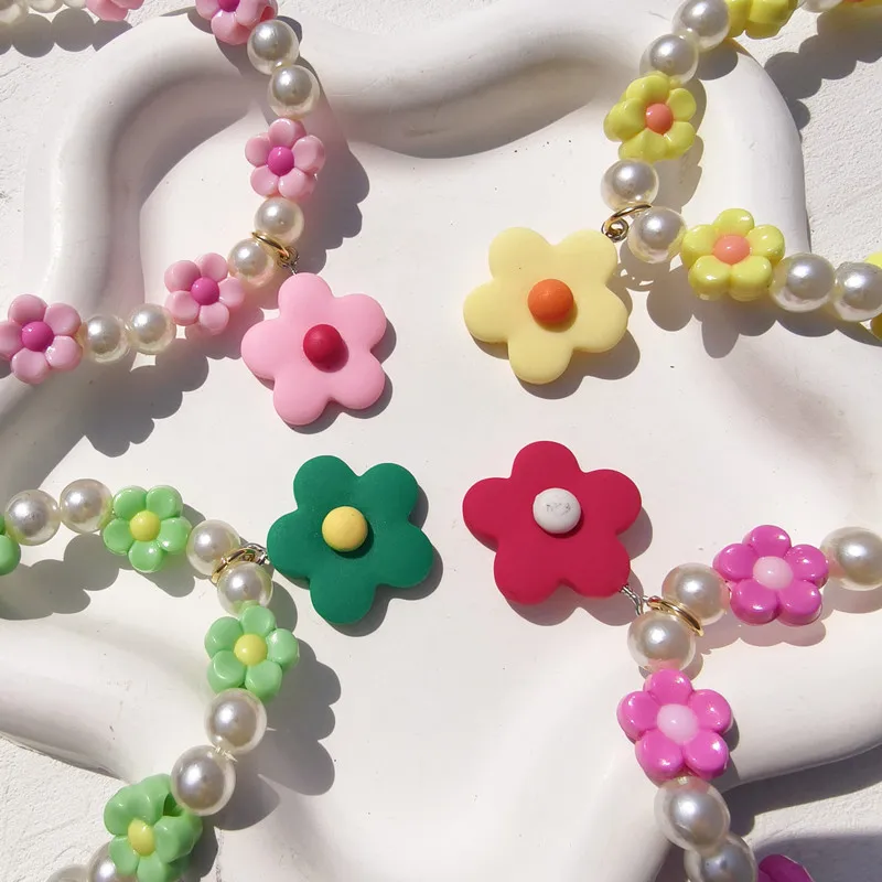 Cute Flower Cat Collar Pet Pearl Necklace Pet Collar Cat and Dog Jewelry Pet Products for Dog 1005008724321350