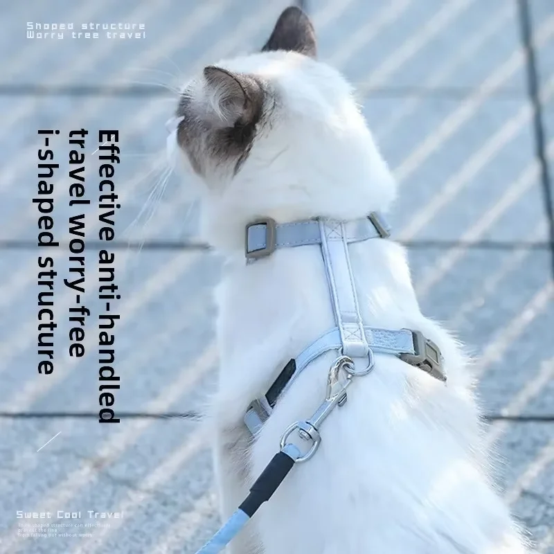 Cat Harness and Leash Set Adjustable Escape Proof Soft Vest Kitten Harness for Outdoor Walking Pet 1005008726794686