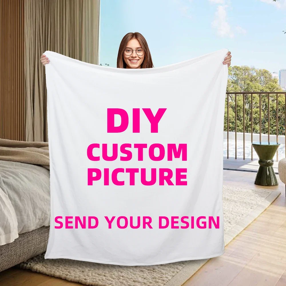 Sofa New Customized Blanket Personalized Photo Wool Blanket Gift Customized Text Picture Sudoku 1005008727708476