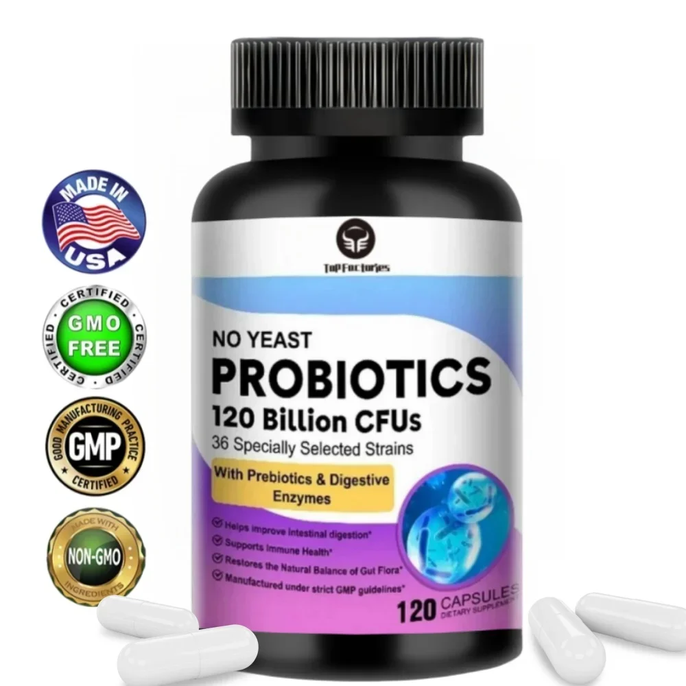 Probiotics 120 Billion CFU 36 Strains Contains Prebiotics and Digestive Enzymes for Digestion 1005008735546021