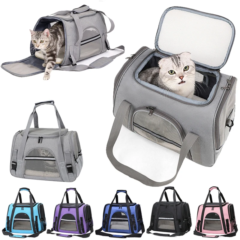 Cat Bags Portable Dog Carrier Bag Mesh Breathable Foldable Cats Travel Breathable 1005008736644748