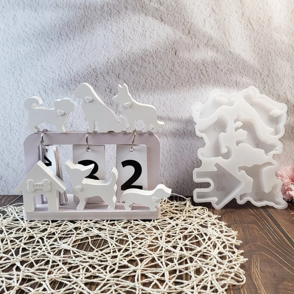 DIY Silicone Mold Dog House Combination Ornaments Cement Plaster Molds 1005008738209115