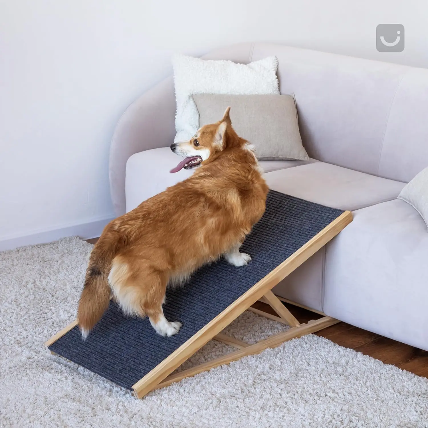 Wooden Dog Ladder Adjustable Climbing Stairs for Dogs with Non-Slip Surface Lightweight Ramp 1005008741684063