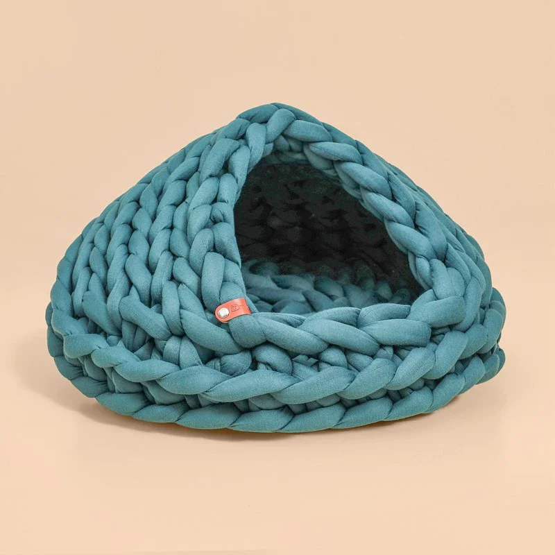 Cute Cat Bed Nest Small Dog Kennel Winter Thick House Weaving Pet Puppy Sleeping Bag Super Soft Cat 1005008748397151