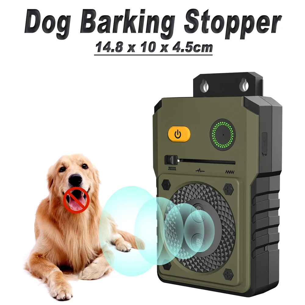 Dog Barking Stopper Wall Mount Anti Bark Device 3 Modes 50ft Range Built in 2000mAh Battery Anti 1005008749688717
