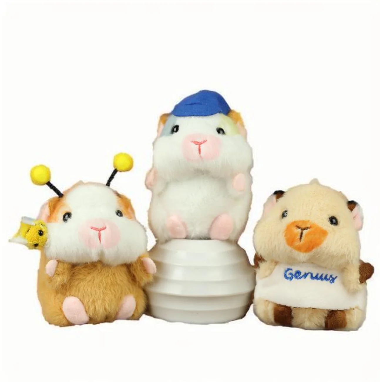 24pcs/Lot 4inch Famous Guinea Pig Small Hanging Ornament Plush Toy Hamster Doll Keychain 1005008761788000