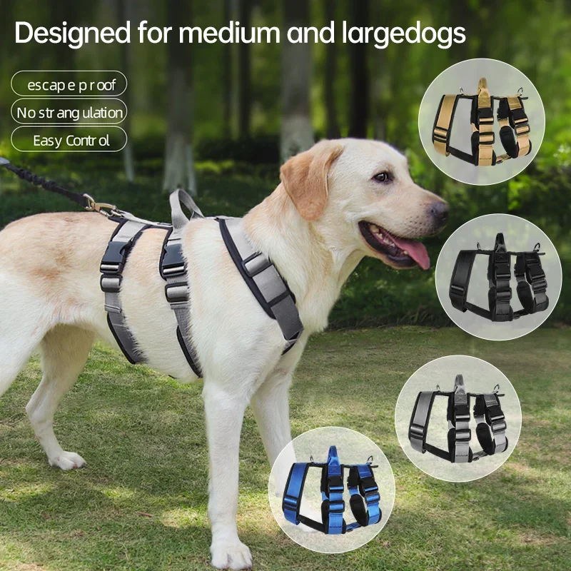 Dog Harness Outdoor Sports Harness Adjustable Anti-Breakaway Harness Easy-To-Control Dog 1005008764066659