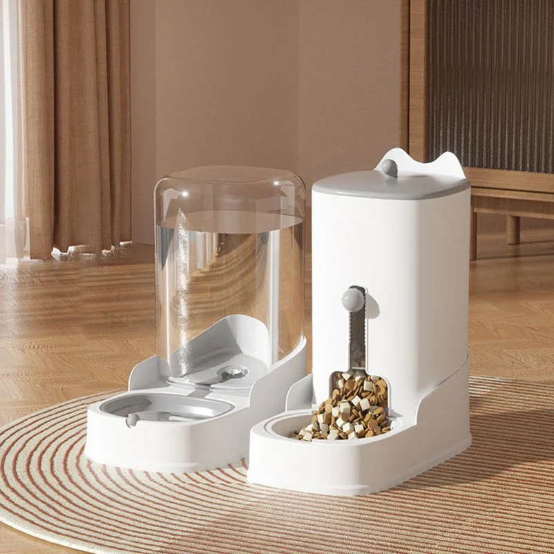 New Large Capacity Pet Cat Automatic Food Water Dispenser Fountain Bottle Bowl Dog Cat Drinker 1005008766392684