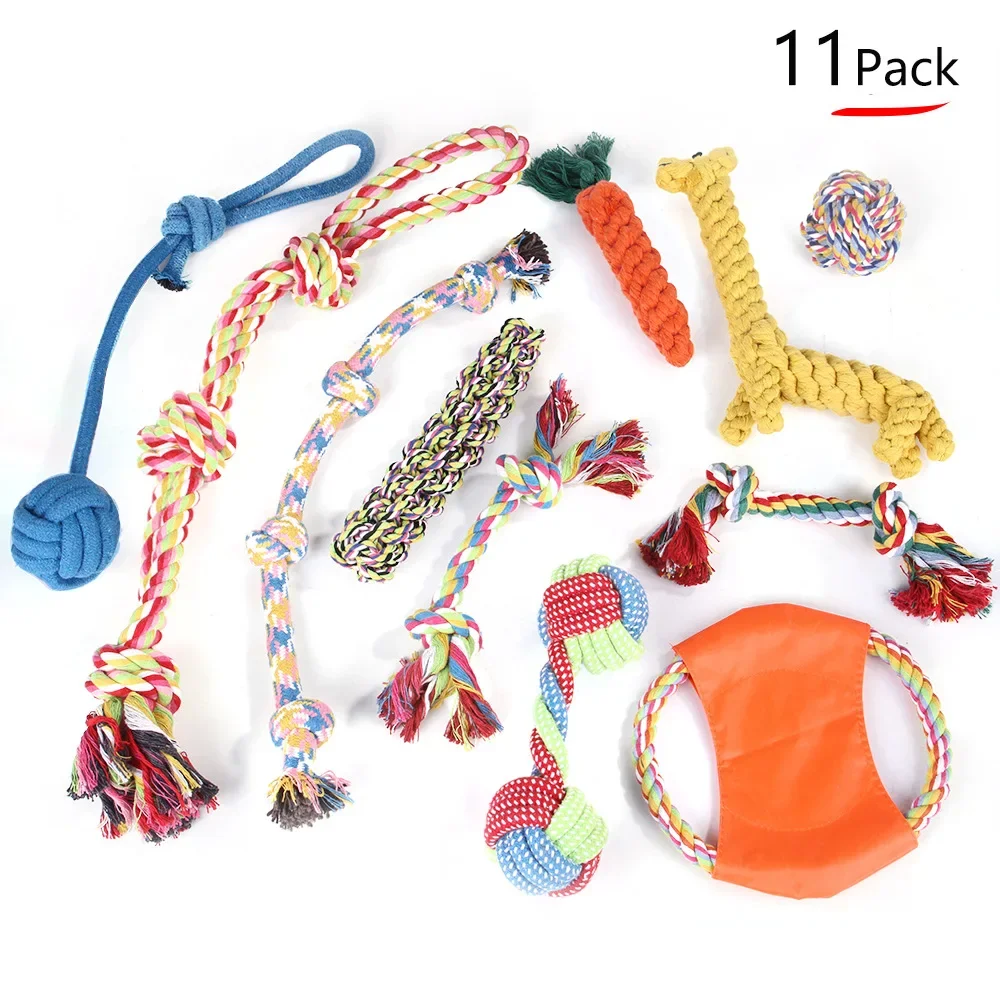 Pet Dog Chew Toys for Large Small Dogs Toy Interactive Cotton Rope Puppy Teething Toys Ball 1005008779932268