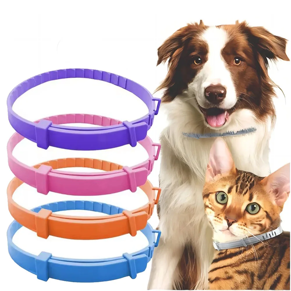 70cm Pet Cat Dog Collar Puppy Collar Natural Kitten Collars Pet Adjustable Plastic Neck Ring (38cm) 1005008783970561