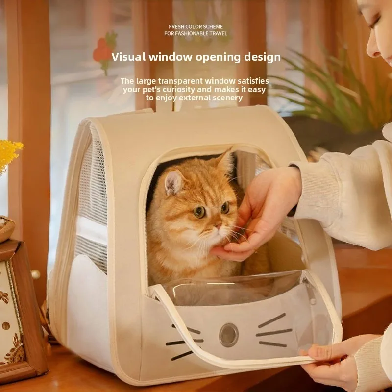 Cat Bag Outing Travel Pet Backpack Cabin Cat Schoolbag Shoulder Cage Multifunctional Bag Car 1005008784314273