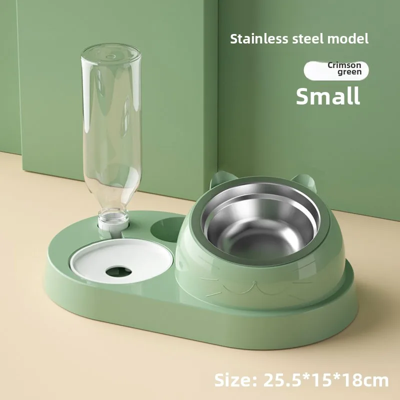 New 2-In-1 Cat Bowl Water Dispenser Automatic Water Storage Pet Dog Cat Food Bowl Food Container 1005008784800987