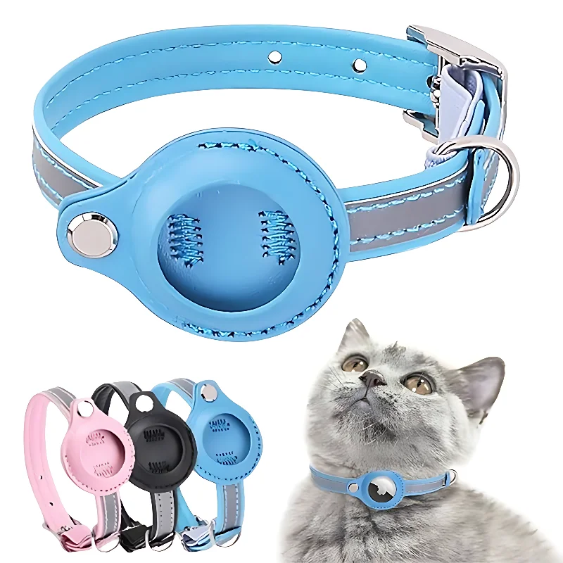 Pet GPS Tracker Leather Pet Adjustable Collars for Apple Airtag Location Tracker Dog Cat Anti-Lost 1005008790485210