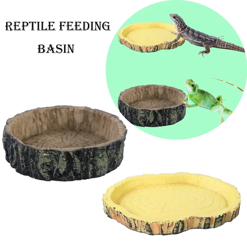 Reptile Bowl Resin Aquarium Pet Reptile Feeder Bowl Basin Food Water Pot Reptile Turtle Tortoise 1005008792175035