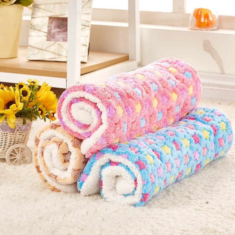 Dog Blanket Fleece Thickened Pet Cushion Blanket Bed Mat Soft Warm Dog Cat Sleeping Mat Home 1005008793528146
