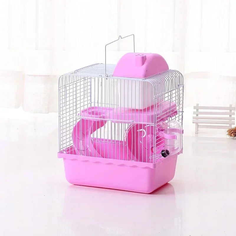Small Castle Hamster Cage Exterior Pet Cage Portable Cage Double Layer Hamster Golden Bear Big 1005008794476787