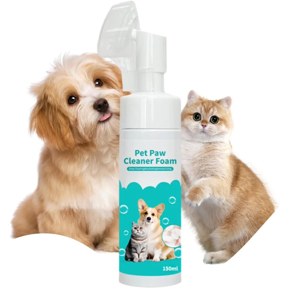 Paw Cleaner for Dogs & Cats – No-Rinse Foaming Cleanser with Cucumber Extract, Plant-Based Formula 1005008797673806