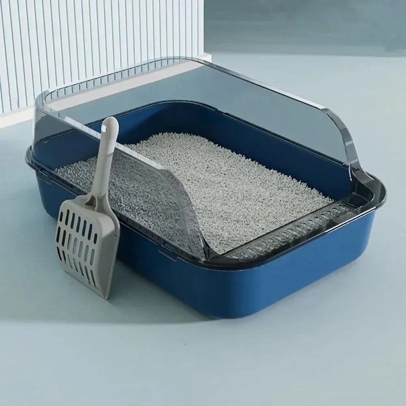 Cat Litter Box with Spatula Semi-Enclosed Sandbox for Cats Rabbit Small Animals Cat Tray 1005008805306594