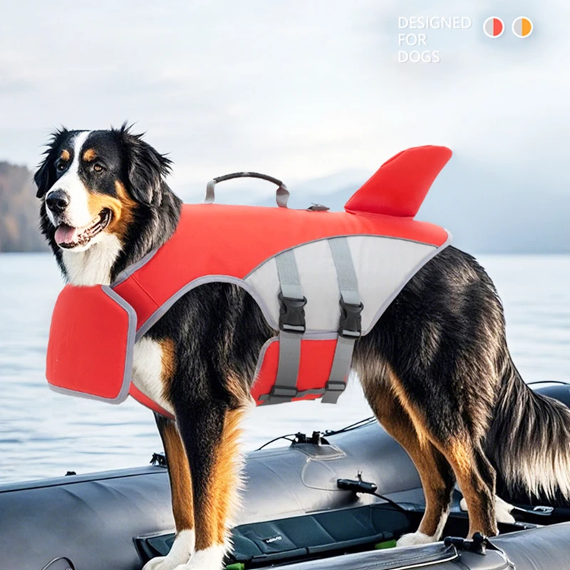 New Pet Swimming Life Jacket Shark Fin Shape Safety Vest for Dog in Summer Adjustable in Pool 1005008805560451