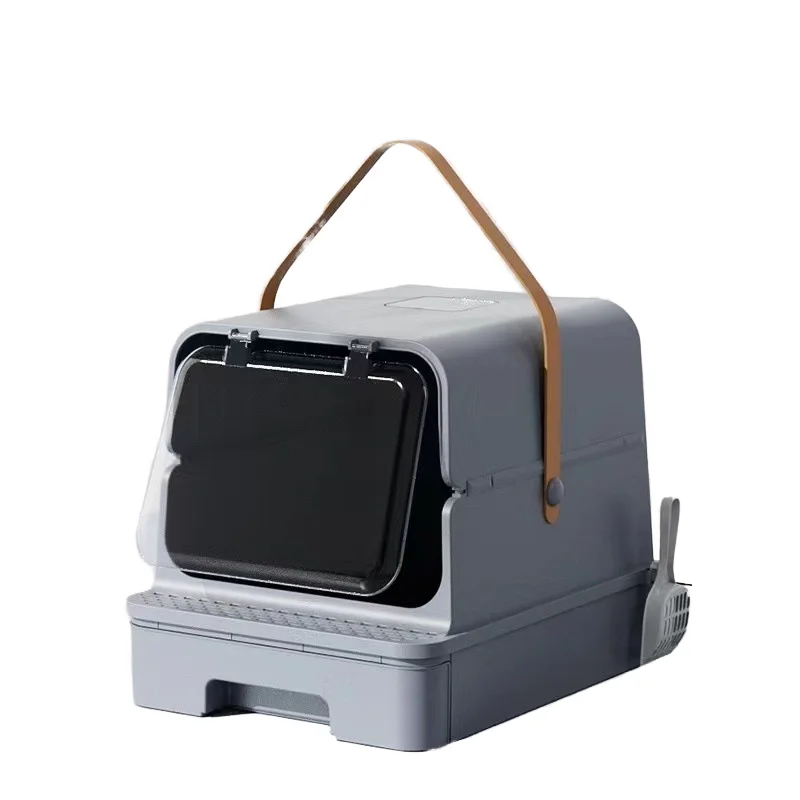 Large Fully Enclosed Removable Cat Litter Box Easy Clean High Border Splash Pet Supplies Made 1005008807045894