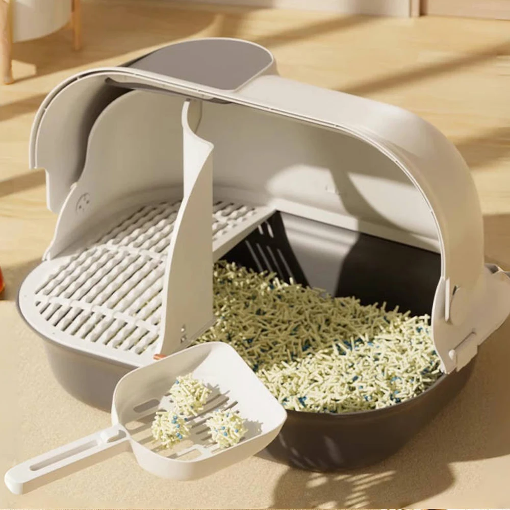 Durable Plastic Automatic Cat Toilet Self-Cleaning Litter Box with Delicate Appearance 1005008807181549