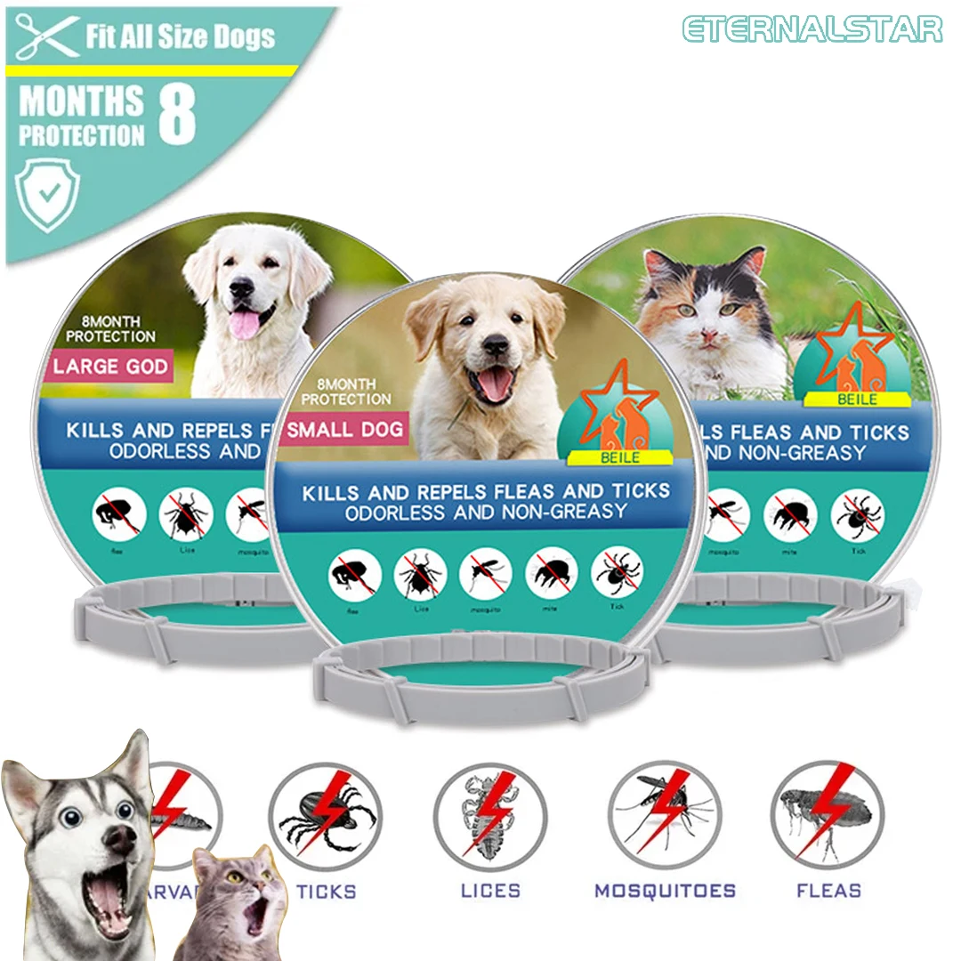 Dog Anti Flea and Tick Collars Pet 8 Month Protection Adjustable Collar for Large Dog Puppy Cat 1005008811284032