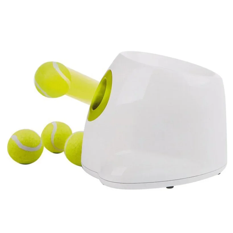 Dog Ball Automatic Tennis Launcher Pet Dogs Chasetoy Mini Tennis Throwing Pinball Machine Fun 1005008814886759