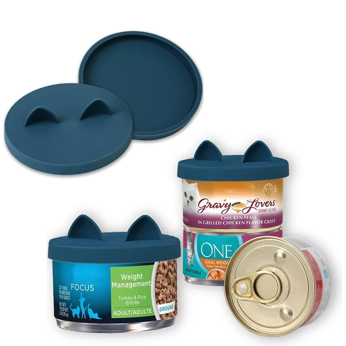 Silicone Cat Food Can Lid, Pet Feeding Supplies, Pet Food Can Supplies 1005008816634425