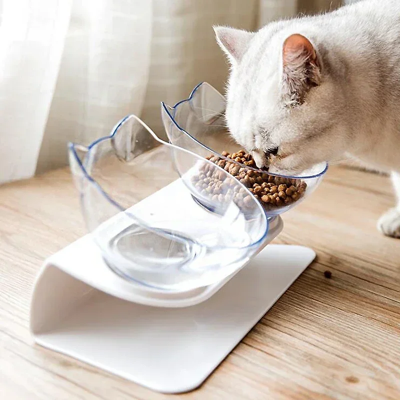 Non-Slip Double Cat Bowl Dog Bowl with Stand Pet Feeding Cat Water Bowl for Cats Food Pet Bowls 1005008817603183