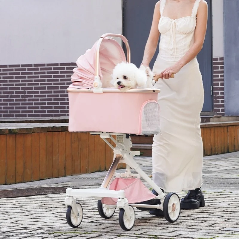 Lightweight Portable Dogs Stroller Foldable Pet Carrier with Separable Design for Outdoor Walking 1005008819555923