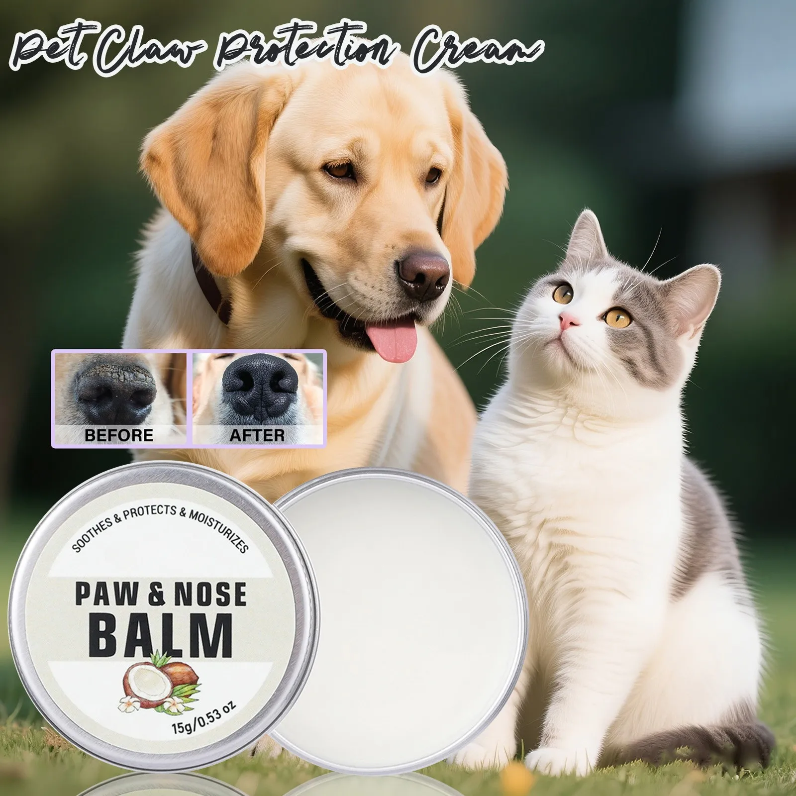 Dog Paw Balm Moisturizing Natural Cream Cat Paw Wax Nose Protector Moisturizer Pet Crack Feet 1005008821344415