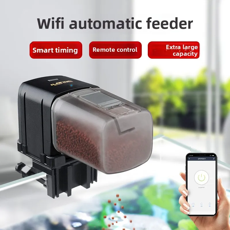 Automatic Fish Feeder Wifi Pet Intelligent Feeder Fish Tank Regular Feeding Goldfish Turtle 1005008826466012