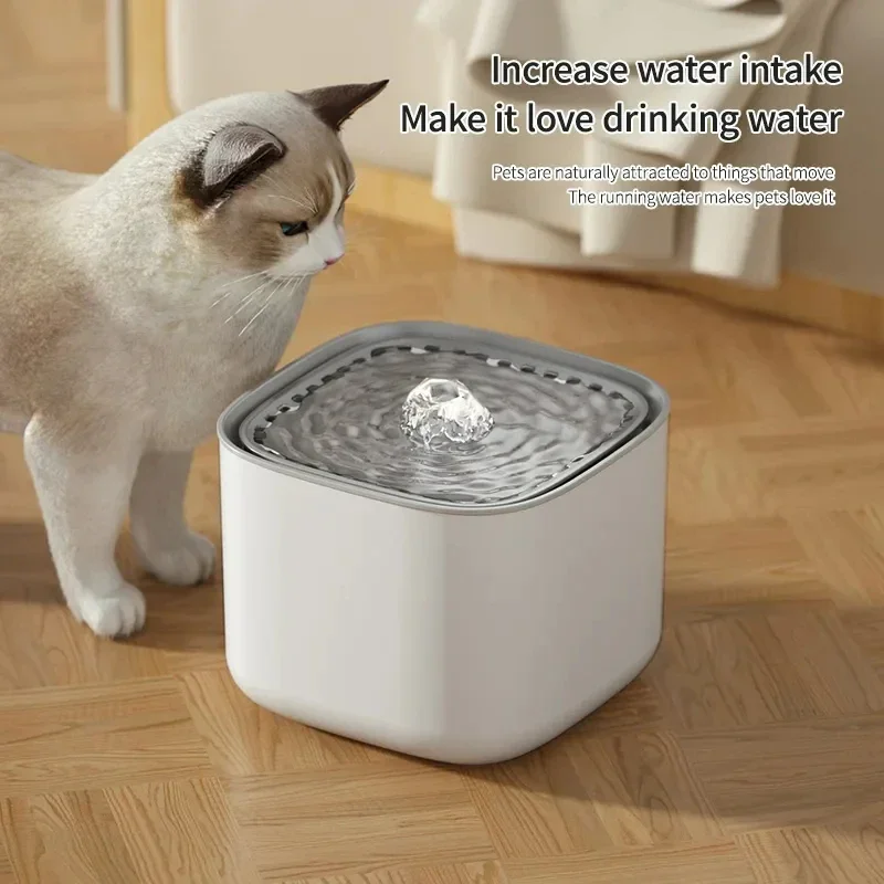 Auto Cat Water Fountain with Filter Quiet USB Electric Large Capacity Recirculating Dispenser (3L) 1005008826502396