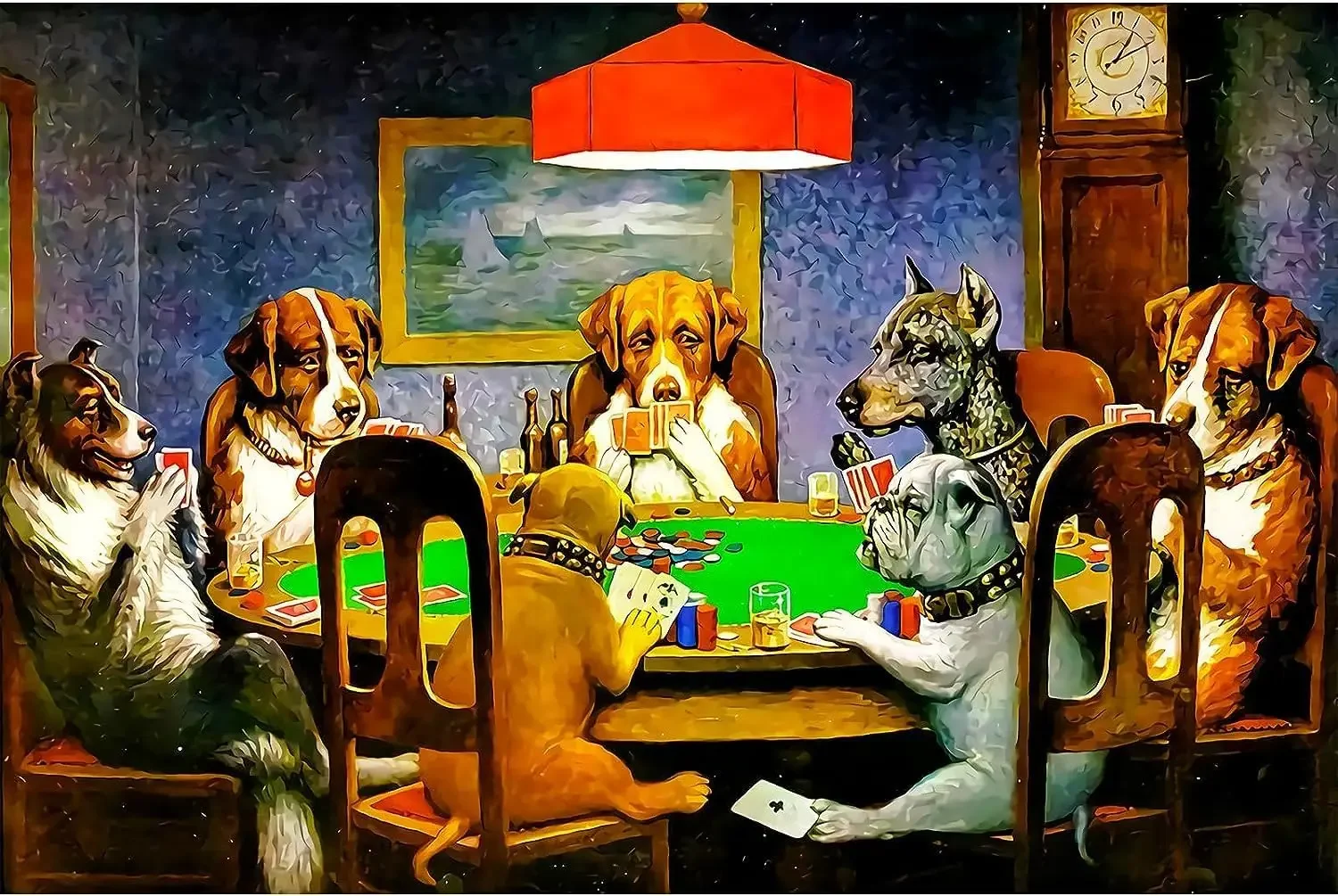 Dogs Playing Poker 120/300/500/1000 Pieces Art Jigsaw Puzzles Brain Training Challenging 1005008827441589